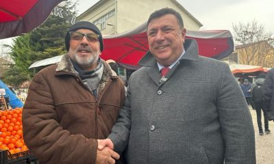 Başkan Alp pazar ziyareti gerçekleştirdi