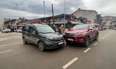 Pazaryeri’nde meydana gelen trafik kazasında şans eseri yaralanan olmadı