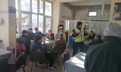 Köy sakinlerine güvenlik trafik konusunda eğitim verildi