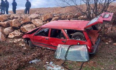 Bilecik’te seyir halinde kontrolden çıkan araç şarampole uçtu, sürücüsü yaralandı