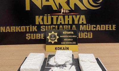 Kütahya’da bir araçta 3 bin 16 gram kokain ele geçirildi