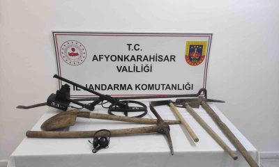 Define avcıları kazıya başlayamadan jandarmaya yakalandı