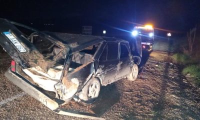 Seyir halinde takla atan aracın sürücüsü yaralandı