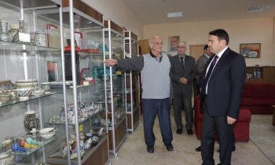 Vali Işın Çini Sanatçısı Hamza Üstünkaya’yı ziyaret etti