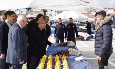 Zafertepe pazarında tezgahlar kuruldu