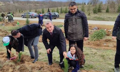 Çok sayıda fidan toprakla buluştu