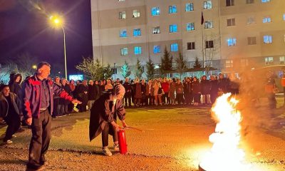 Öğrenci yurdunda yangın ve afet eğitimi