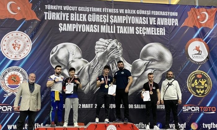 Bilek güreşçisi Hüseyin Ateş dikkatleri üzerine çekmeye başardı