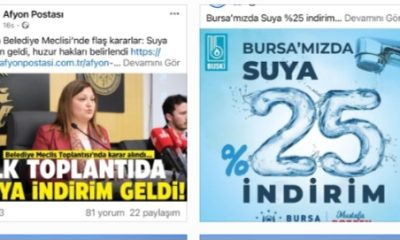 Bursa ve Afyon’da suya %25 indirim Eskişehir’de de yapılır mı ?
