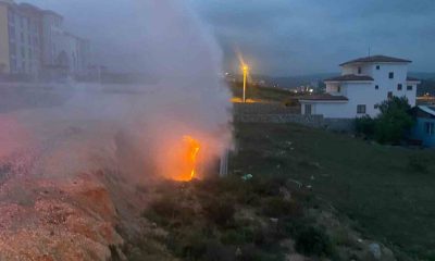 Bilecik’te devrilen kamyonet alev aldı