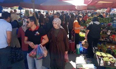 Semt pazarlarında Ramazan Bayramı yoğunluğu