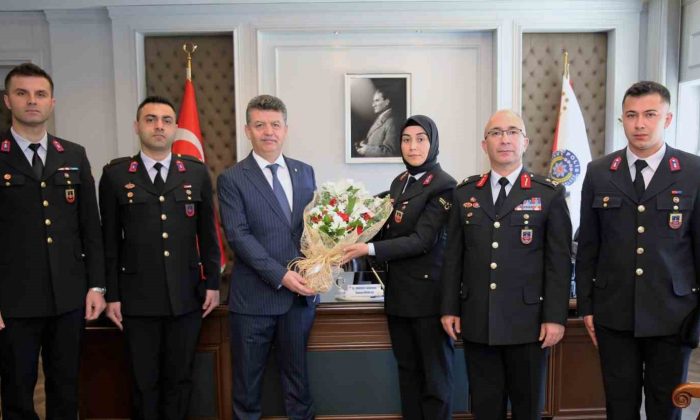 İl Jandarma Komutanı Demir, Emniyet Müdürü Ağırlar’ı ziyaret etti