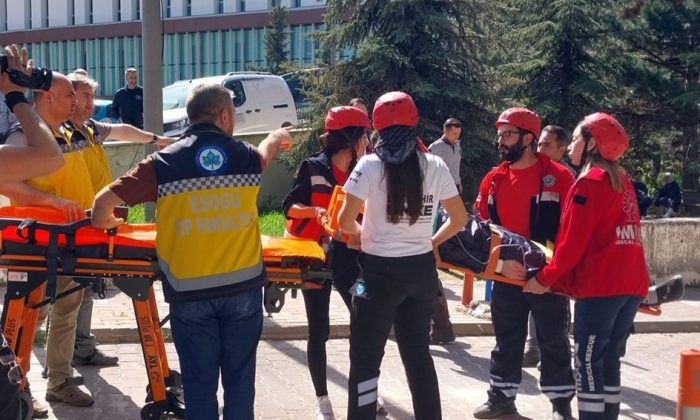 ESOGÜ Hastanesi’nde yangın tatbikatı yapıldı