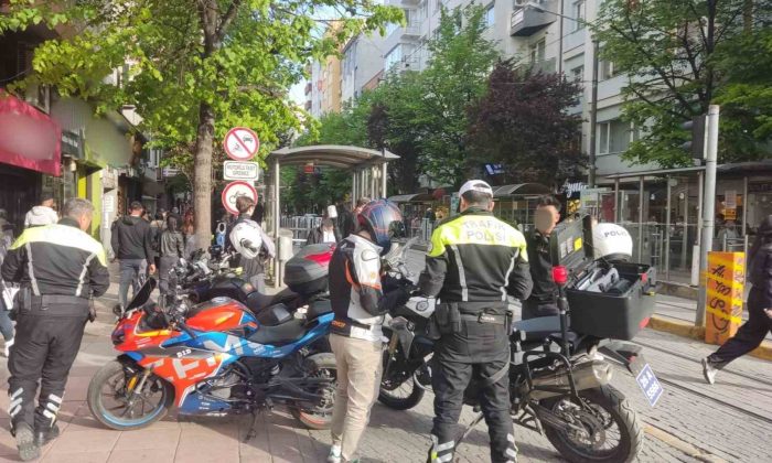 Trafik kurallarına uymayan 41 motosiklet ve motorlu bisiklet sürücüsüne ceza kesildi