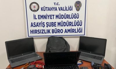 Çeşitli okullardan bilgisayarların çalınması olaylarının faili Kütahya’da yakalandı