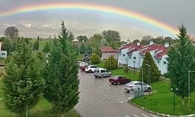 Hisarcık Esire Termal Turizm Merkezinde gökkuşağı büyüledi