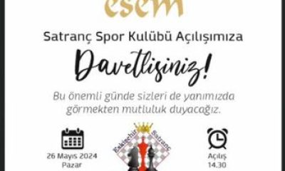 ESEM olan Eskişehir Satranç Eğitim Merkezi Spor Kulübü yeni adresinde hizmete açıldı