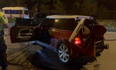 Alkollü sürücü kaza sonrası önce röportaj verdi sonra bayıldı (Video Haber)