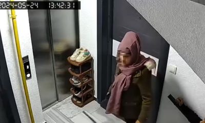 Evlerin kapılarını kartla açarak hırsızlık yapan kadınlar güvenlik kamerasına yakalandı