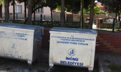 İnönü’de çöp konteynırları yenileniyor