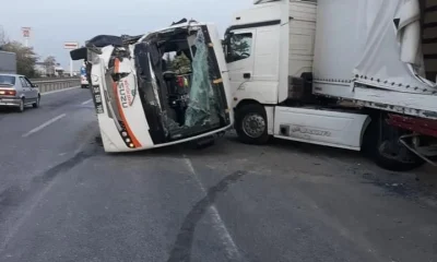 Belediye Otobüsü kaza yaptı,7 kişi yaralandı