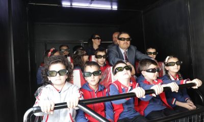 Vali Musa Işın, çocukların 10D sinema keyfine ortak oldu