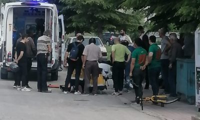 Tavşanlı’da motosiklet ile bisiklet çarpıştı: 3 yaralı