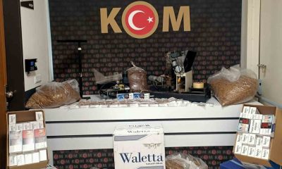 Polis sigara sarma makinası ele geçirdi