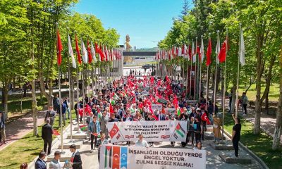 BŞEÜ’den sesler Filistin ve Doğu Türkistan için yükseldi