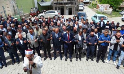 Hisarcık Aşağı Yoncaağaç köyünde hayır yemeği ve yağmur duası