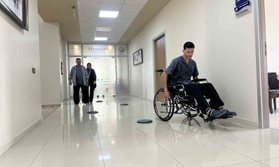 Engellilerinin yerine kendilerini koyarak parkuru tamamlamaya çalıştılar