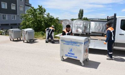İnönü’de çöp konteynırları yenileniyor