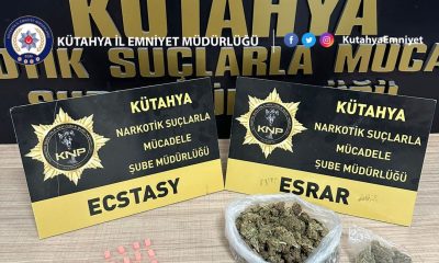 Kütahya’da otobüs yolcusunun üzerinde uyuşturucu ele geçirildi