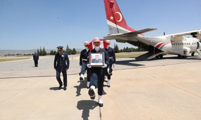 Şehit Hava Pilot Albay Gökhan Özen’in naaşı Eskişehir’e getirildi