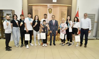 Şampiyon sporculardan Osman Ercan’a ziyaret