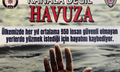 Polis ‘Kanala değil havuza’ mesajıyla vatandaşı boğulma riskine karşı bilgilendirdi