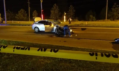 Otomobilin motosiklete çarptığı feci kaza kamerada: 2 ölü