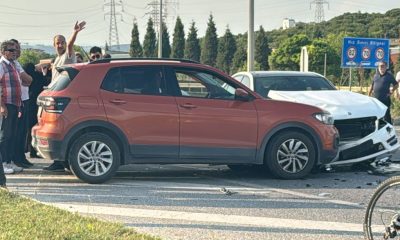 Yenişehir kavşağında kaza; 1 yaralı