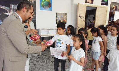 Matematik kurslarında eğitim alan çocuklara sertifikaları verildi