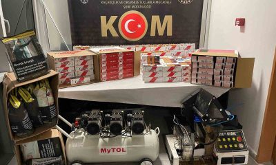 Kütahya’da 19 bin adet içi dolu makaron, 19 kilogram kaçak tütün ele geçirildi