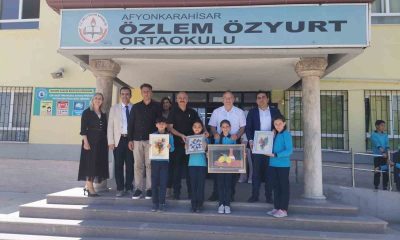 Özlem Özyurt Ortaokulu’nda yıl sonu sergisi açıldı