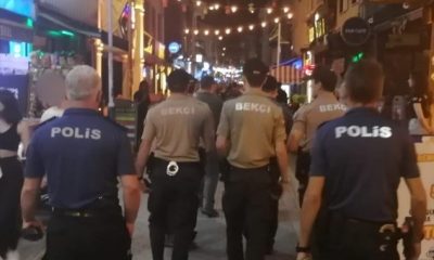 Polis ekiplerinden eğlence mekanlarının bulunduğu bölgede denetim