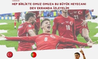 Milli maçın izlenmesi için parkta dev ekran kurulacak