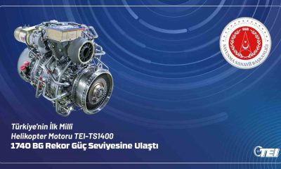 TEI-TS1400 motoru 1740 BG rekor güç seviyesine ulaştı