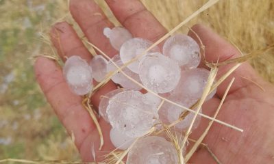 Eskişehir’de etkili olan yağmur ve dolu yağışı