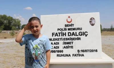 Çifteler’li 15 Temmuz Şehidinin 5 yaşındaki yeğenide Polis olmak istiyor