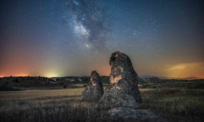 Eskişehir’de uzun pozlama ile çekilmiş Samanyolu manzarası