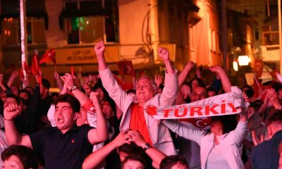 Bozüyük çeyrek final heyecanını tek yürek olarak dev ekrandan izledi