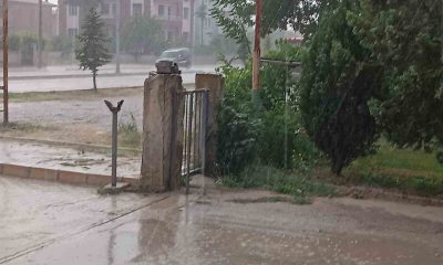 Şuhut’ta sağanak yağış etkili oldu