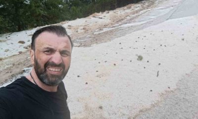 Kütahya’da ceviz büyüklüğünde dolu yağdı